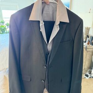 Giovanni Testi 40S Suit Bundle (Blazer, Pants, Shirt, Vest) - Black